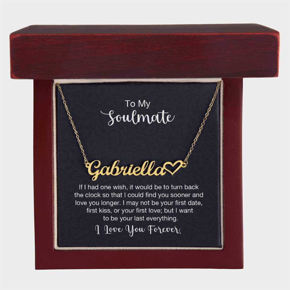 Heart Name Necklace - For Soulmate